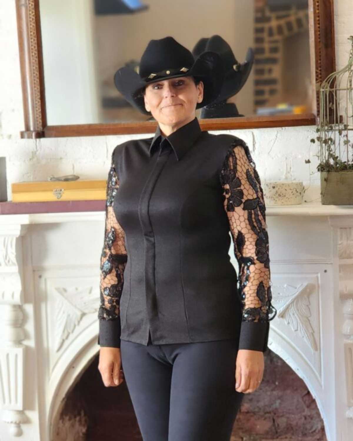 Photo of Beck in a horse riding outfit